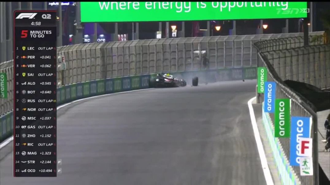 Mick Schumacher has a heavy hit at Saudi Arabian GP
